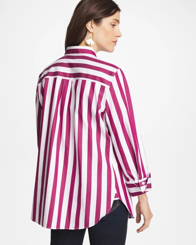 No Iron Stretch Striped Shirt - image 3